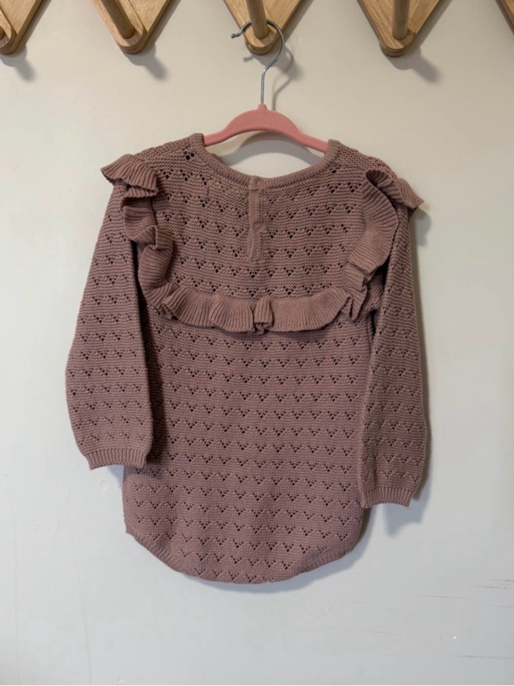 Quincy Mae Knit Pointelle Romper - Picture 2 of 2